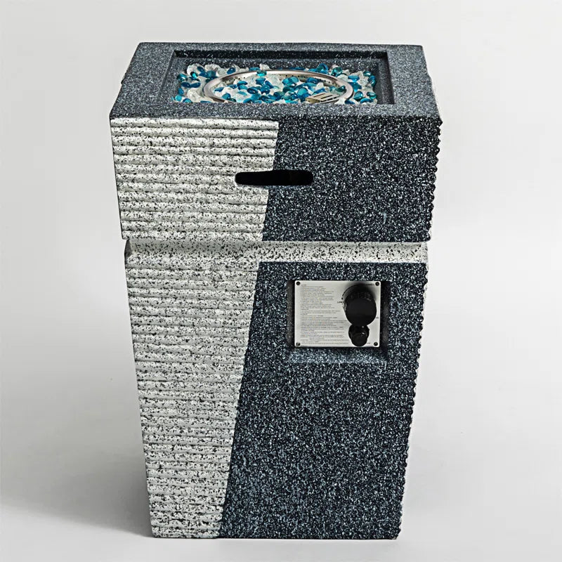 Outdoor Concrete Fire Pit Column Propane Fire Pit Patio Gas Fire Pit