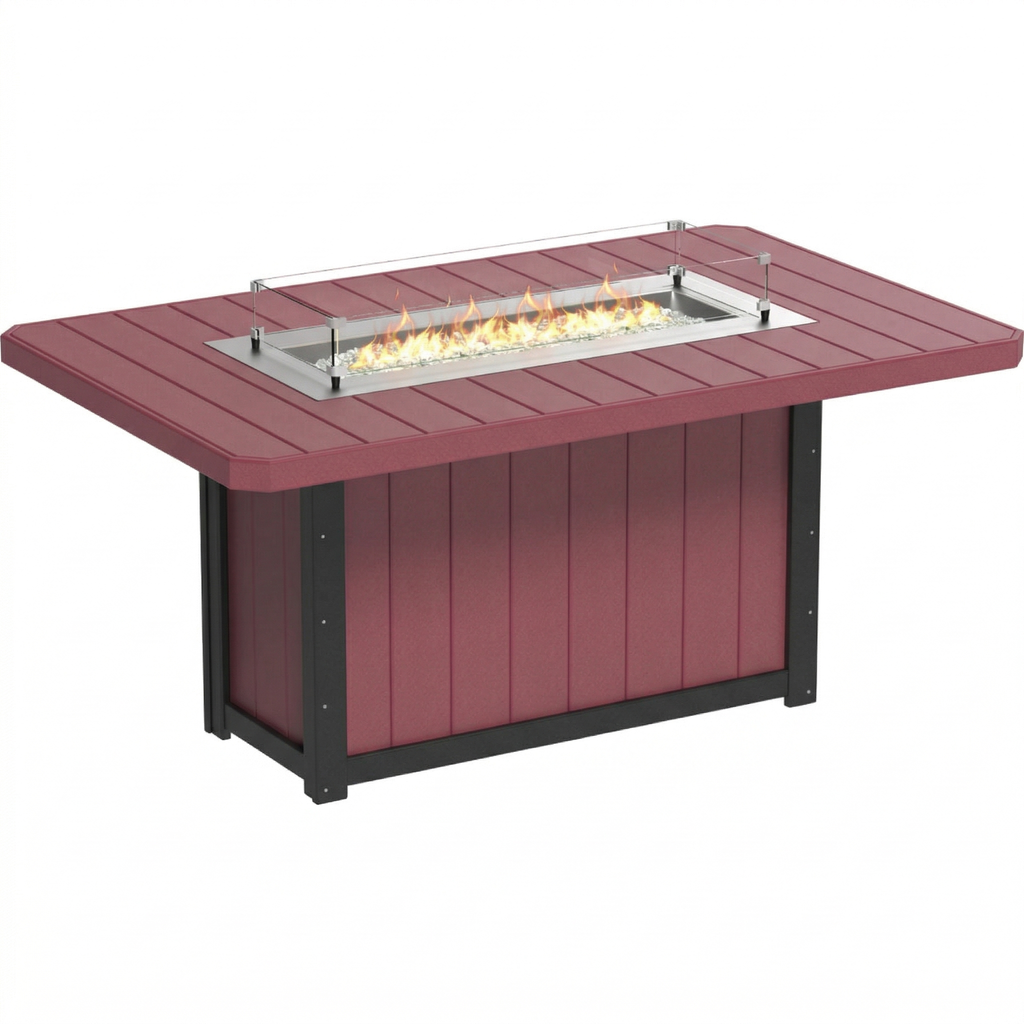 LuxCraft Lumin 79" Rectangular Counter Height Fire Table