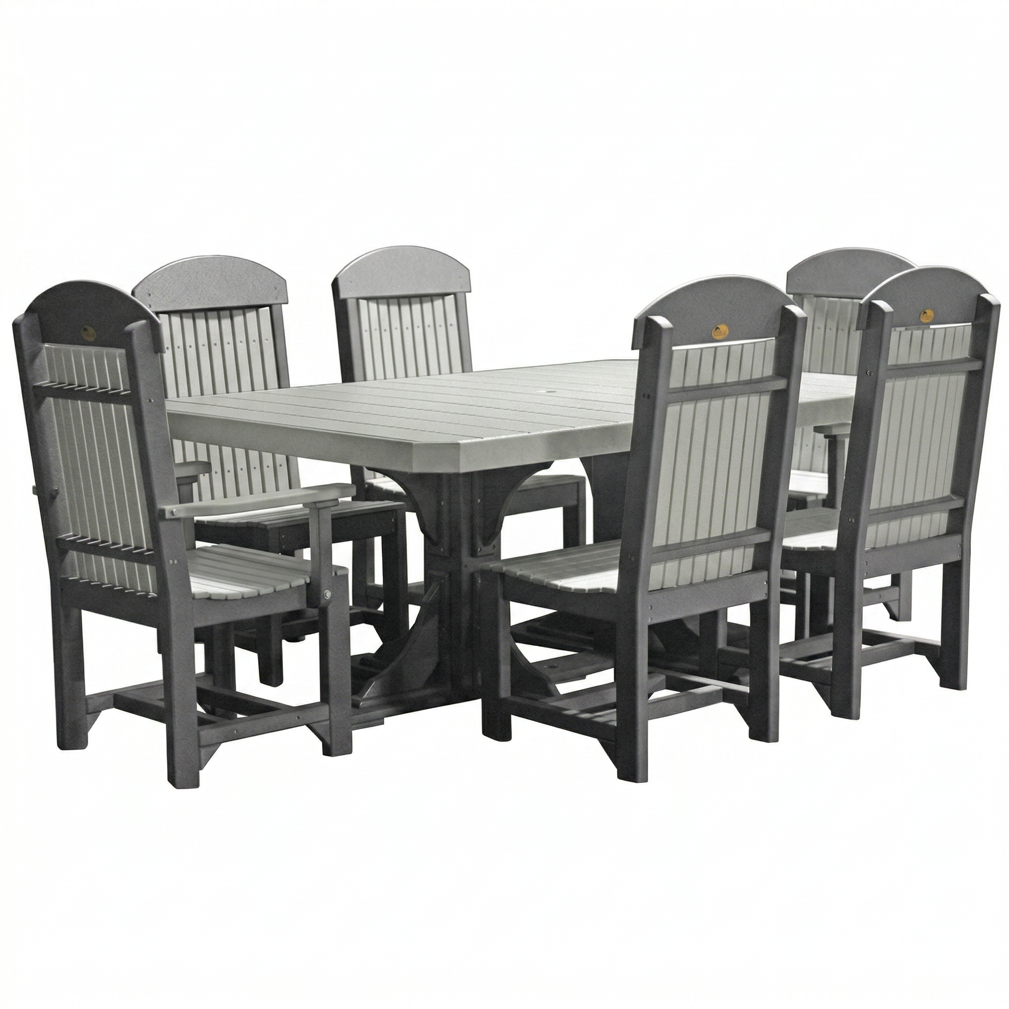 LuxCraft 4' x 6' Rectangle Poly Table Set #2