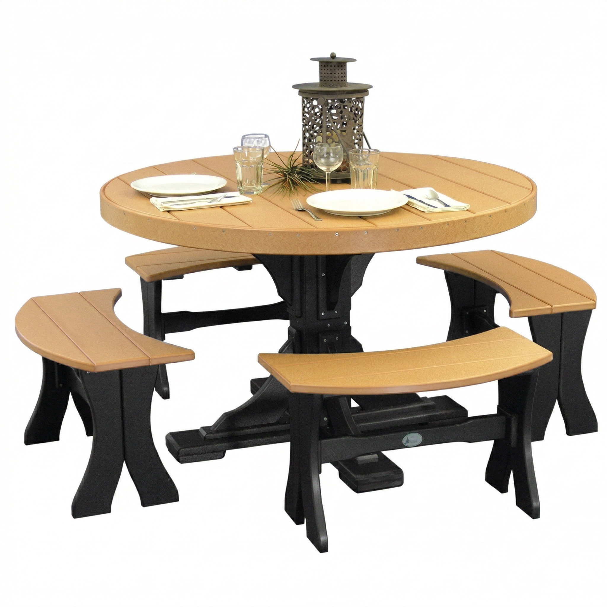 LuxCraft Deluxe Poly 48" Round Table Set #2