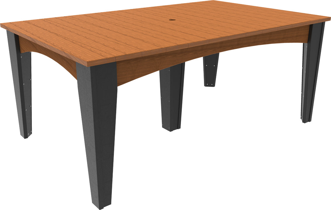 LuxCraft 44" x 72" Island 7-Piece Dining Table Set