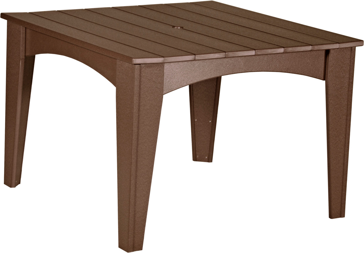 LuxCraft 44" Square Island 5-Piece Dining Table Set