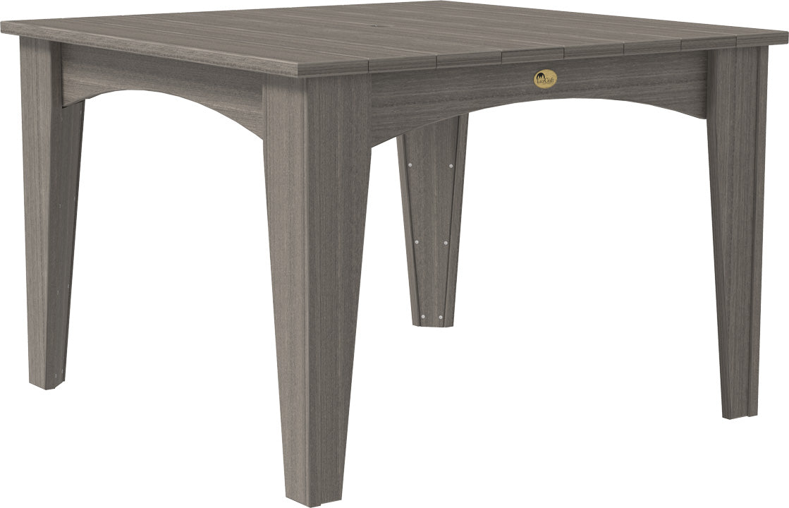 LuxCraft 44" Square Island 5-Piece Dining Table Set