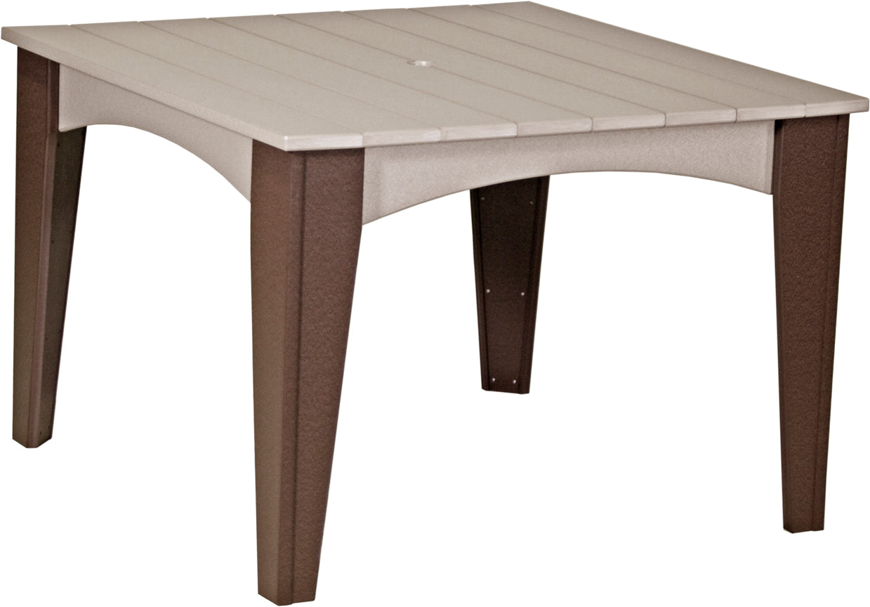 LuxCraft 44" Square Island 5-Piece Dining Table Set