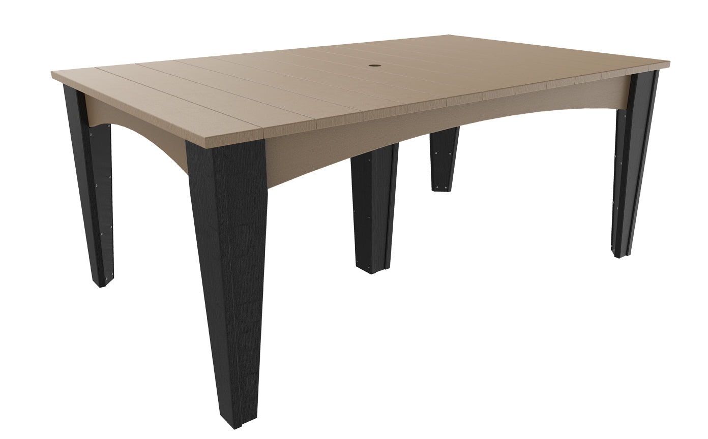 LuxCraft 44" x 72" Island 7-Piece Dining Table Set