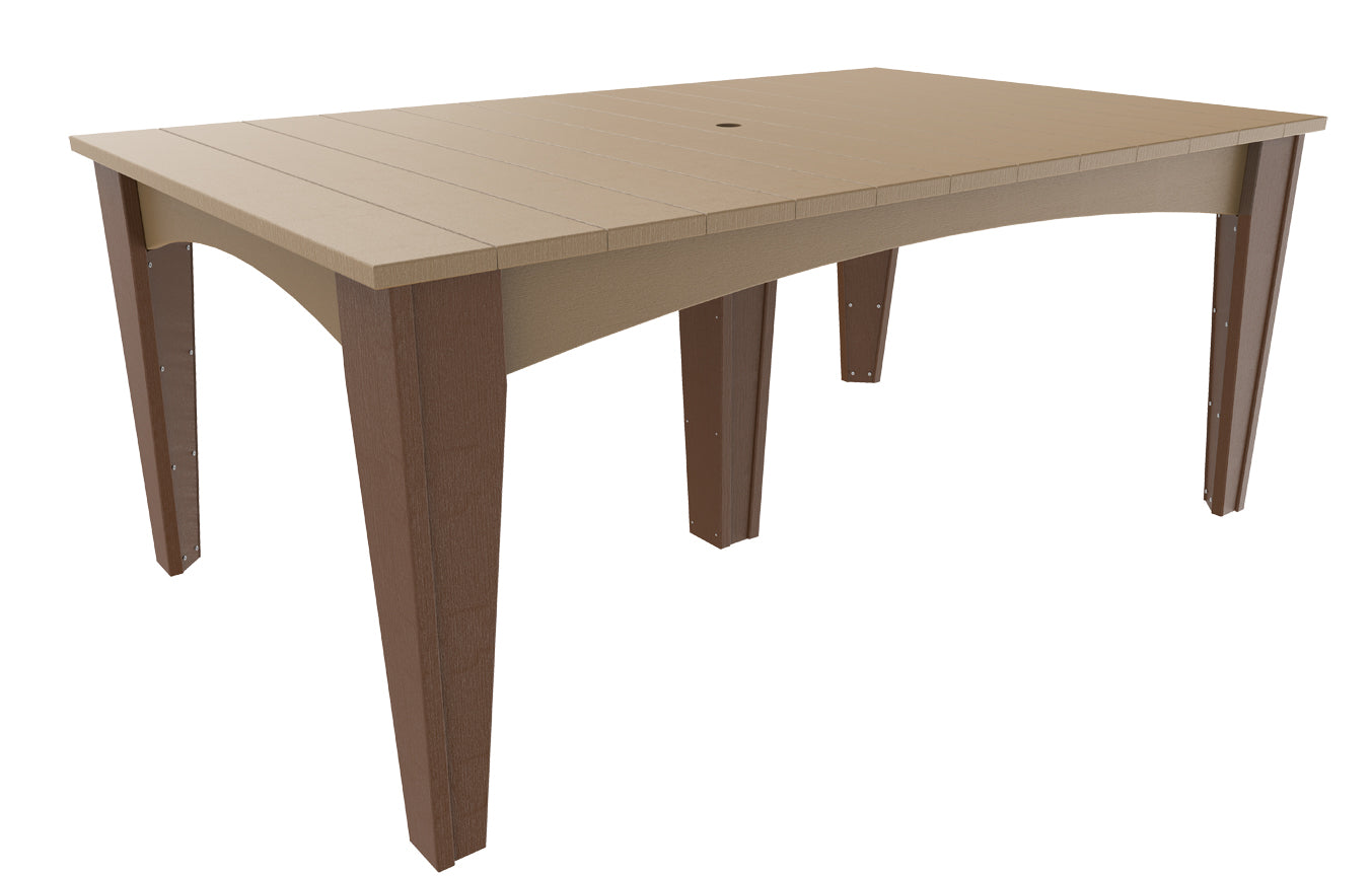 LuxCraft 44" x 72" Island 7-Piece Dining Table Set