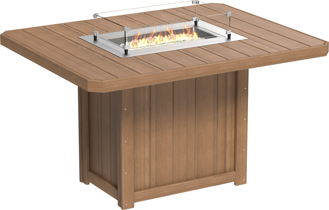 LuxCraft Lumin 62" Rectangular Counter Height Fire Table