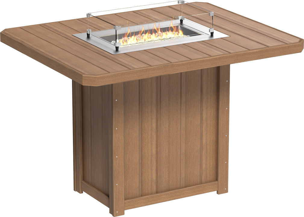 LuxCraft Lumin 62" Rectangular Bar Height Fire Table