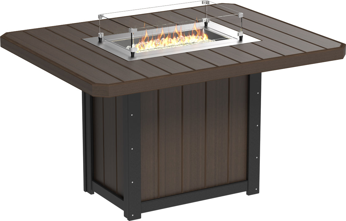 LuxCraft Lumin 62" Rectangular Counter Height Fire Table