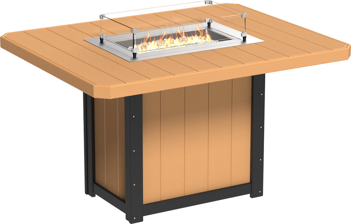 LuxCraft Lumin 62" Rectangular Counter Height Fire Table