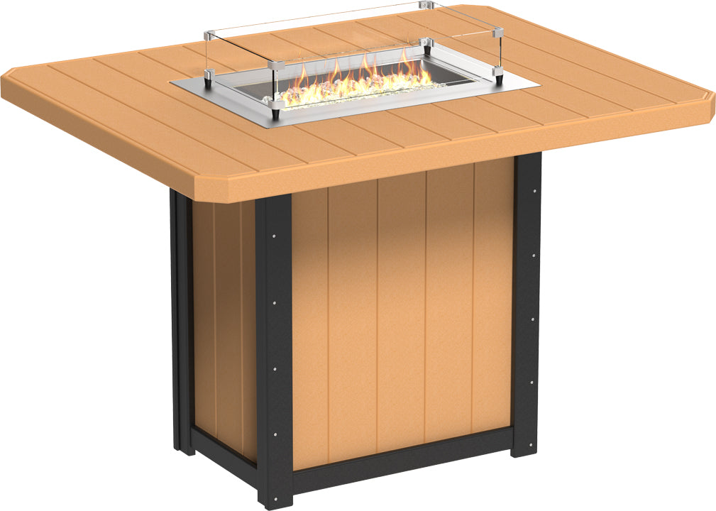 LuxCraft Lumin 62" Rectangular Bar Height Fire Table