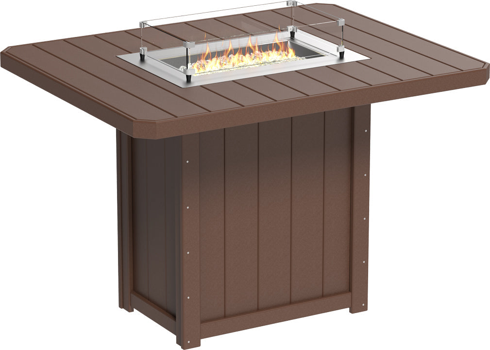 LuxCraft Lumin 62" Rectangular Bar Height Fire Table