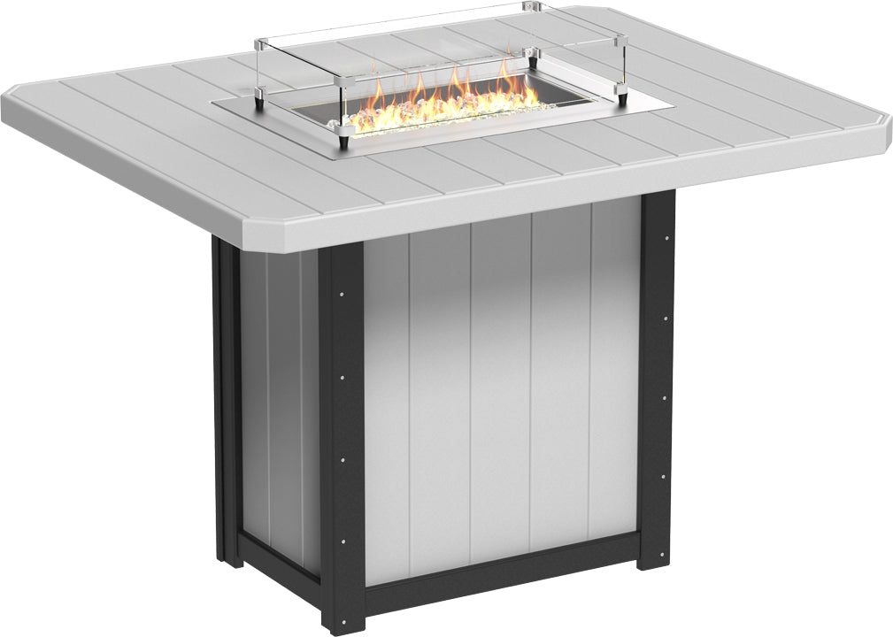 LuxCraft Lumin 62" Rectangular Bar Height Fire Table