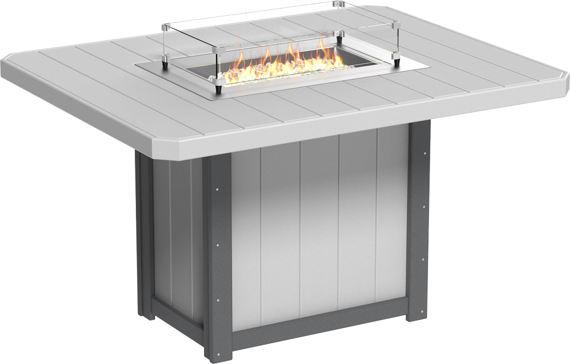 LuxCraft Lumin 62" Rectangular Counter Height Fire Table