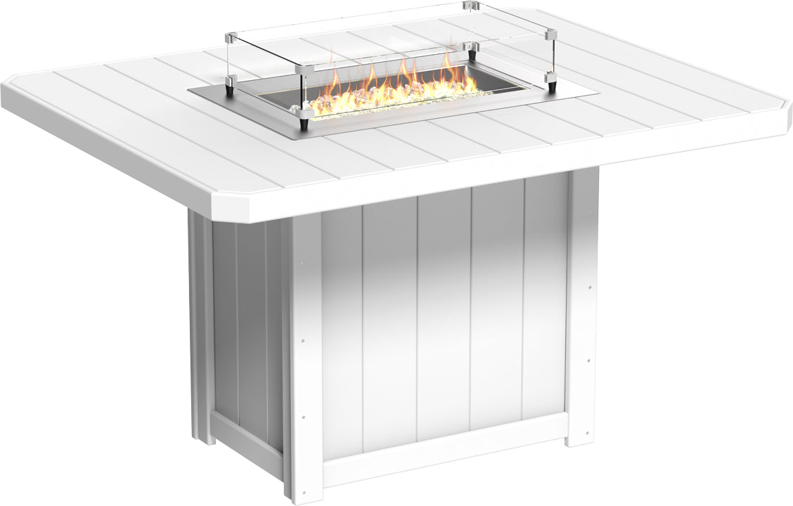 LuxCraft Lumin 62" Rectangular Counter Height Fire Table