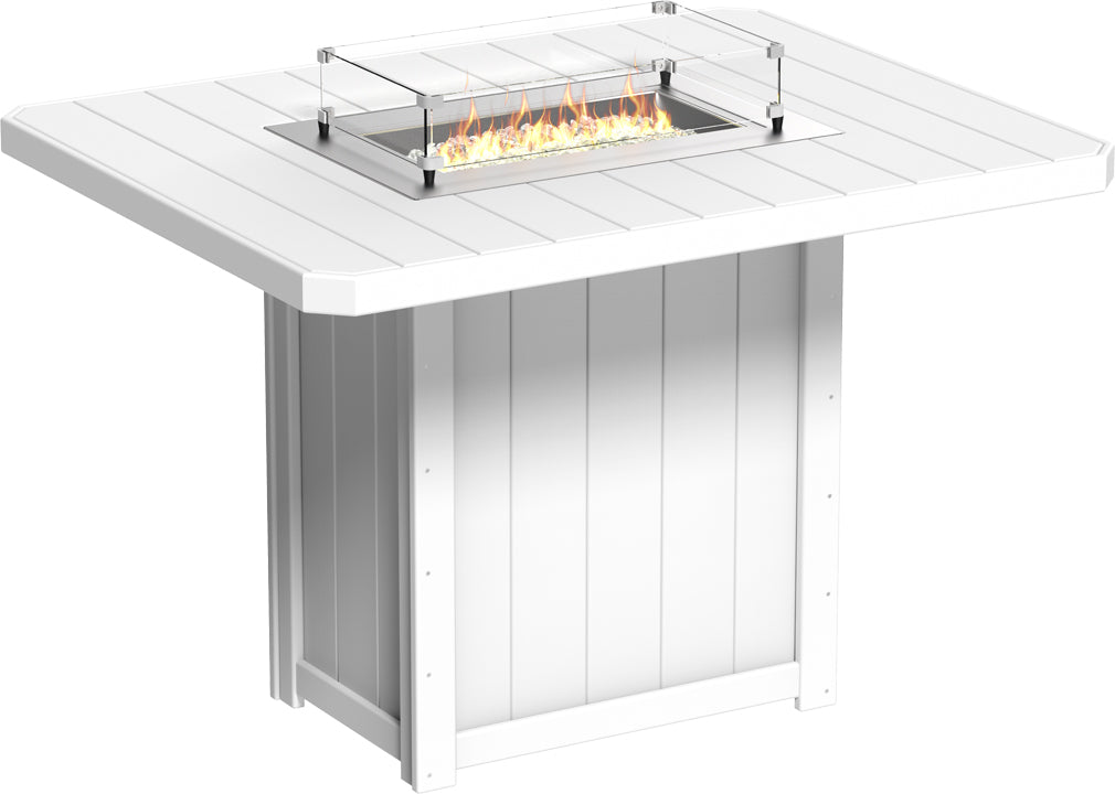 LuxCraft Lumin 62" Rectangular Bar Height Fire Table