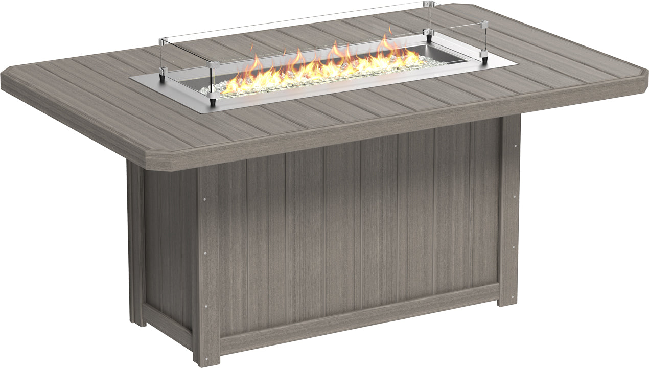 LuxCraft Lumin 79" Rectangular Counter Height Fire Table