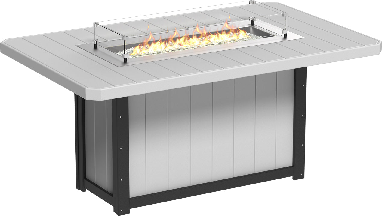 LuxCraft Lumin 79" Rectangular Counter Height Fire Table