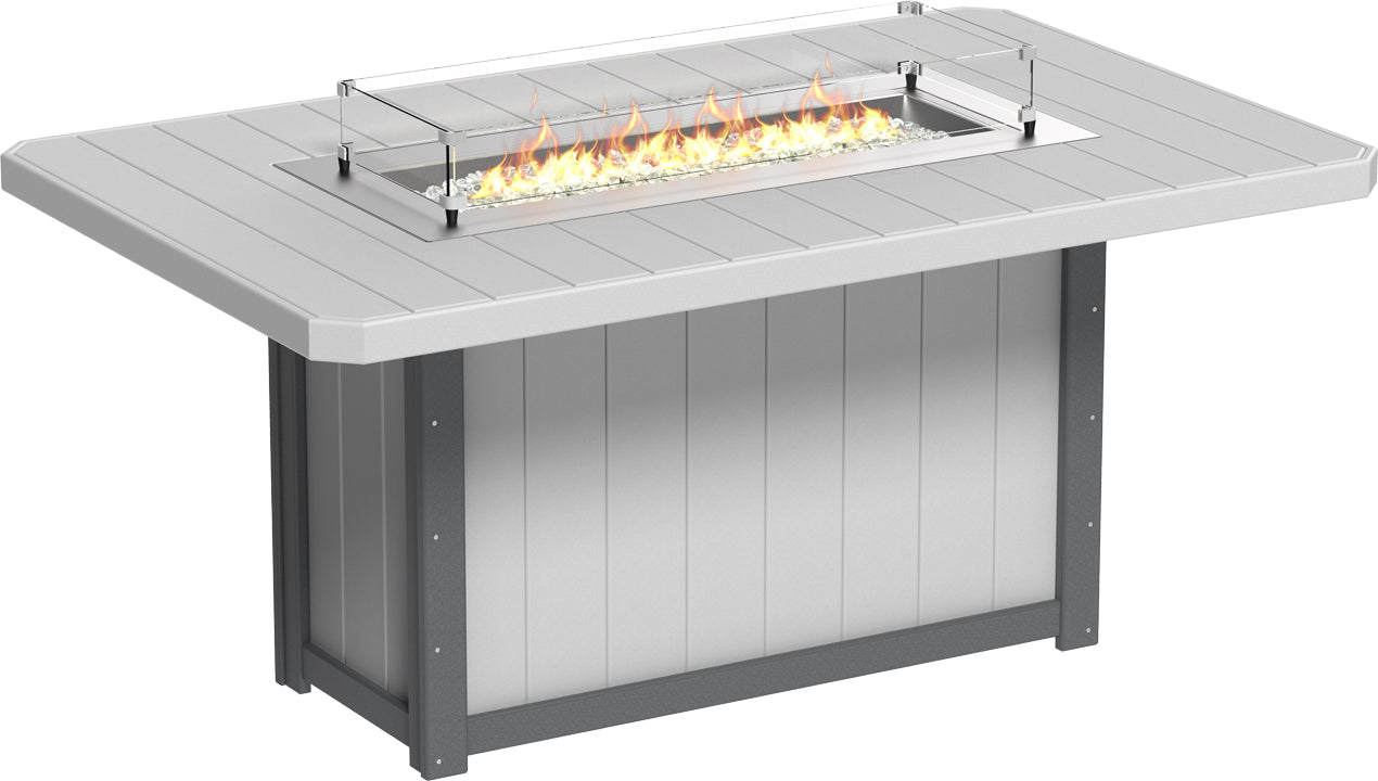 LuxCraft Lumin 79" Rectangular Counter Height Fire Table