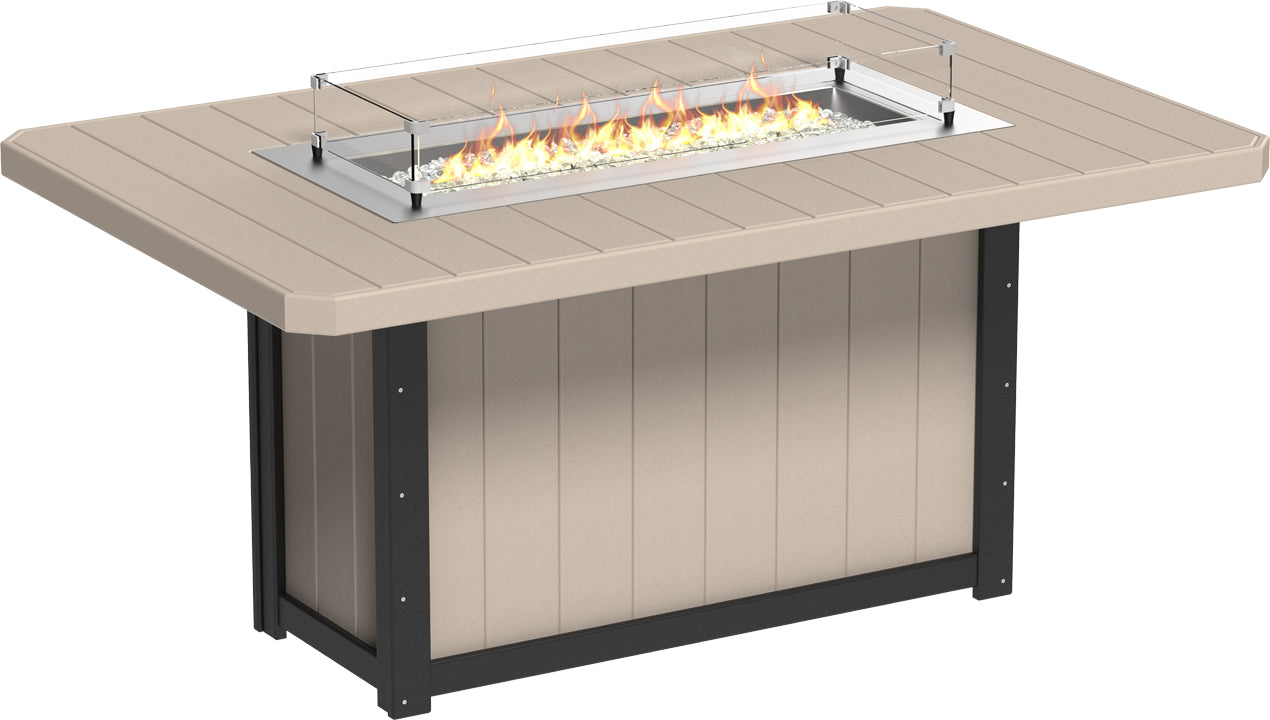 LuxCraft Lumin 79" Rectangular Counter Height Fire Table