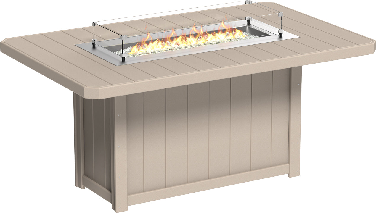LuxCraft Lumin 79" Rectangular Counter Height Fire Table