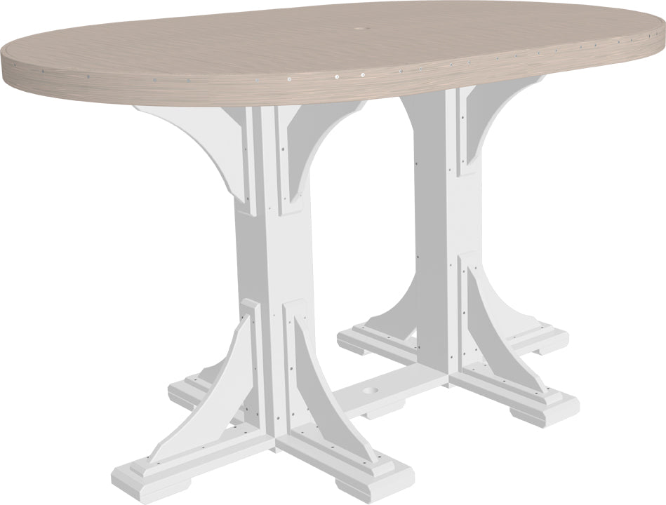 LuxCraft Deluxe Poly 4' x 6' Oval Table Set #1