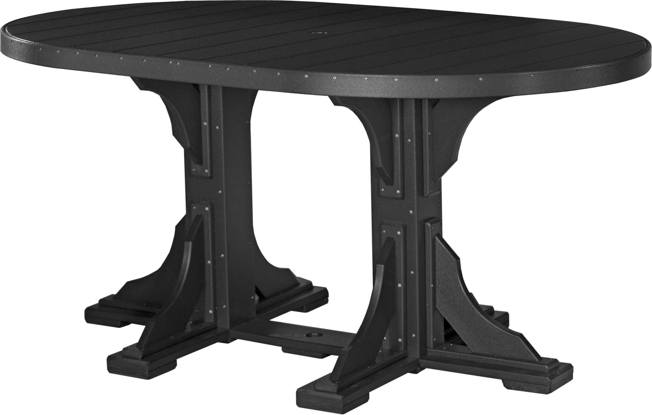 LuxCraft Deluxe Poly 4' x 6' Oval Table Set #1