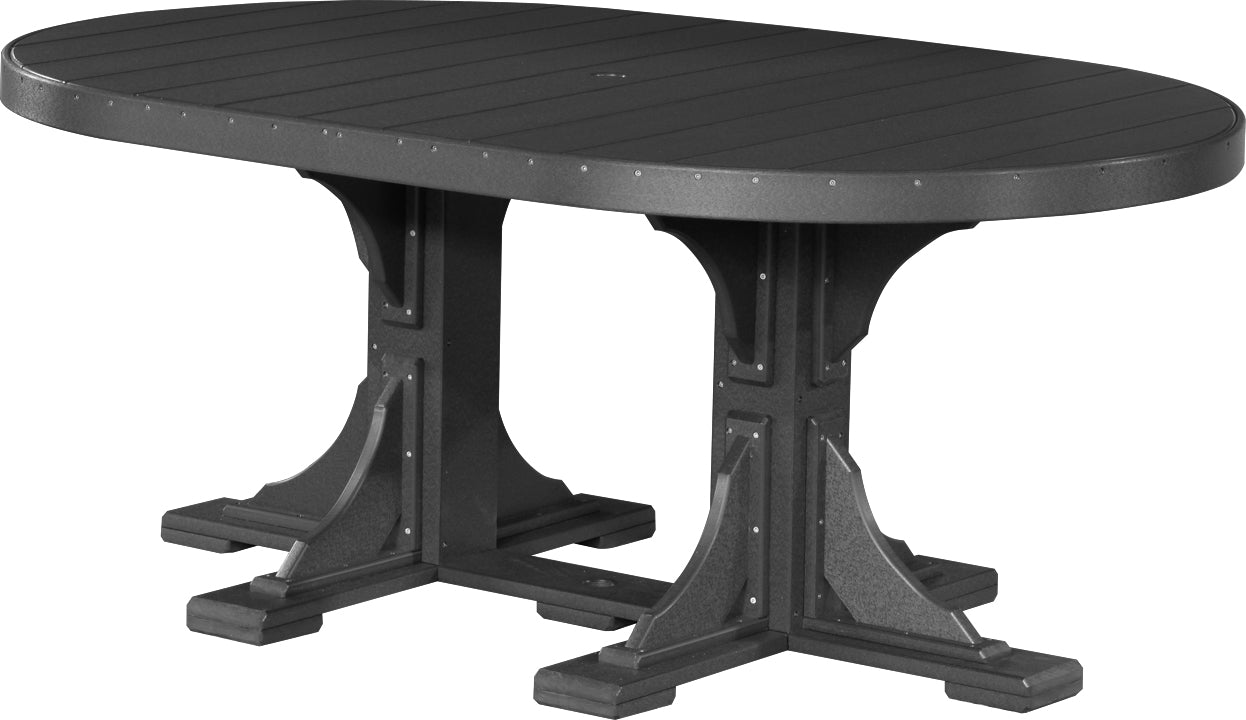 LuxCraft Deluxe Poly 4' x 6' Oval Table Set #3