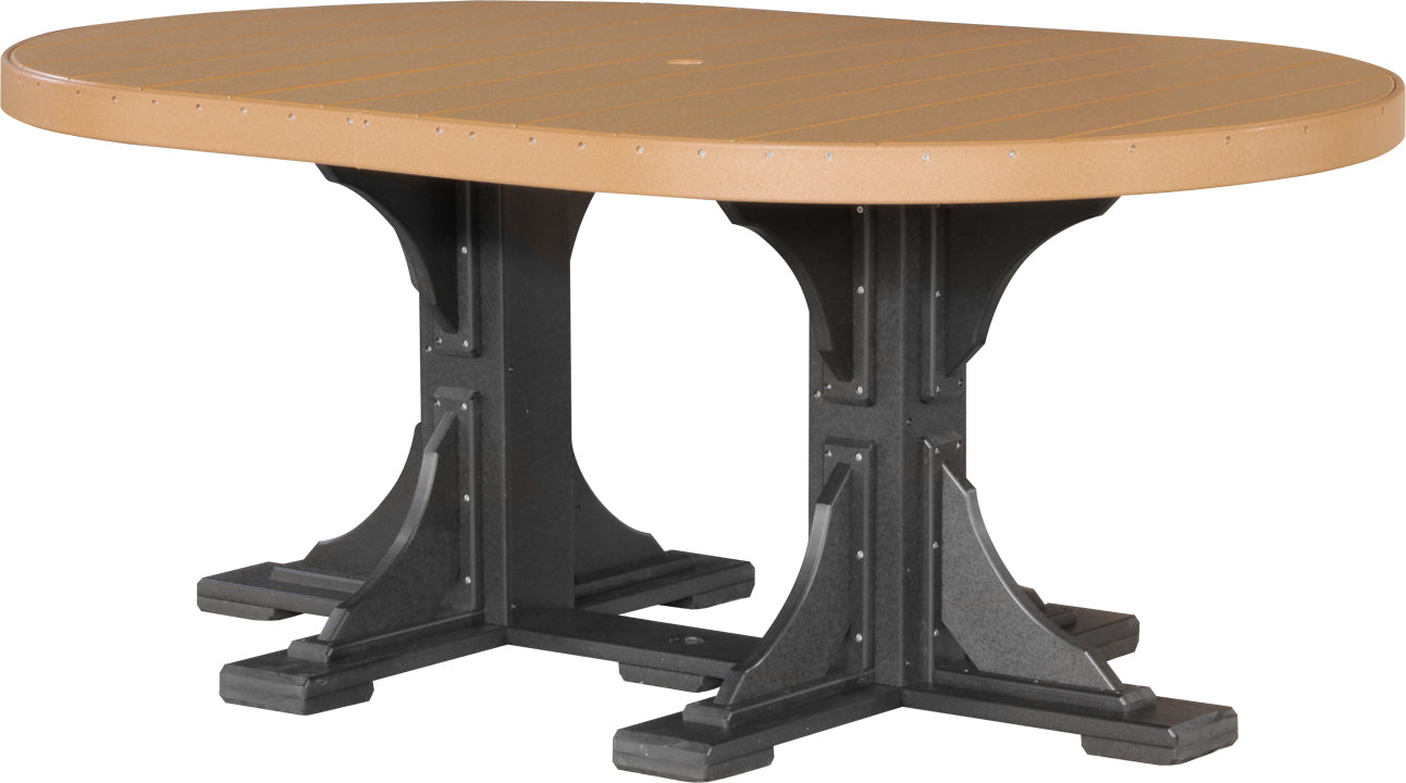 LuxCraft Deluxe Poly 4' x 6' Oval Table Set #1