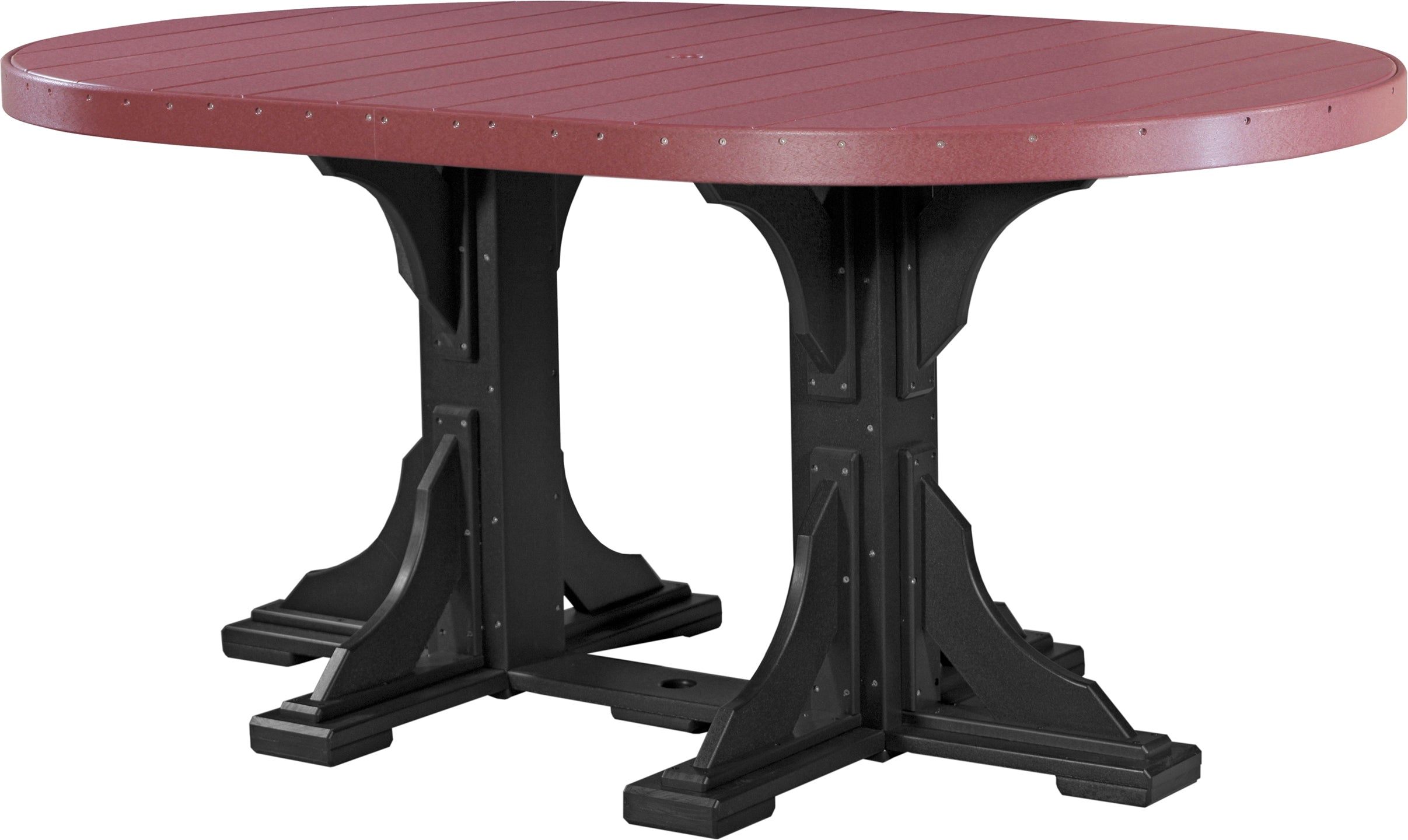 LuxCraft Deluxe Poly 4' x 6' Oval Table Set #1