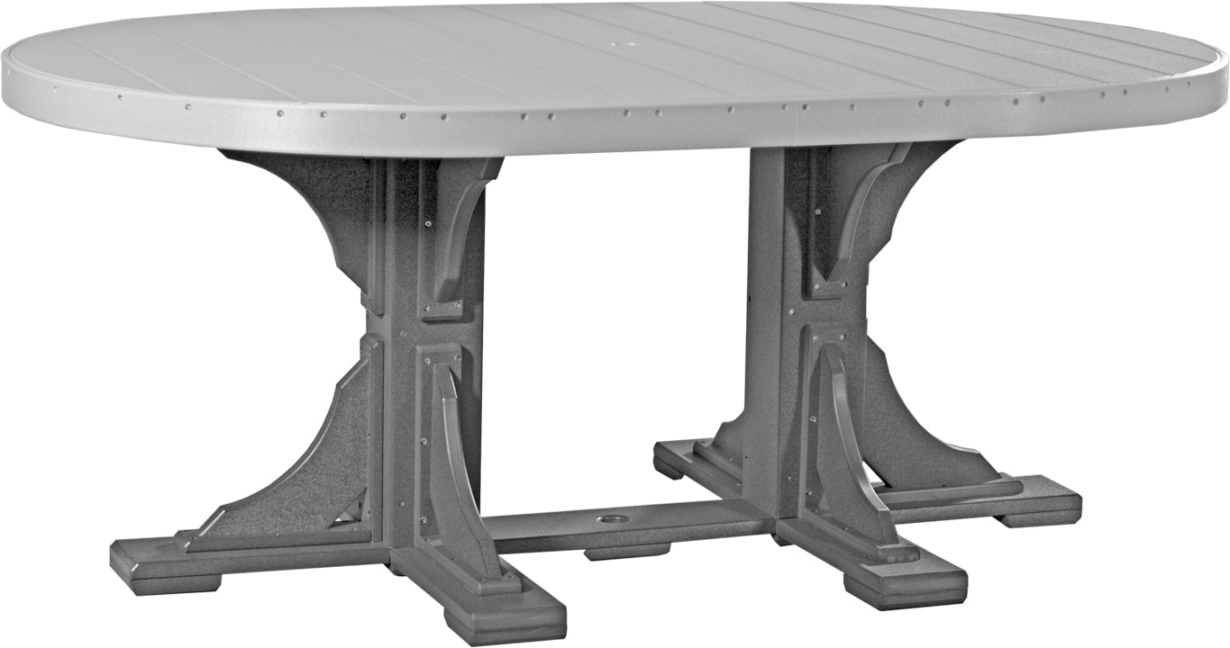 LuxCraft Deluxe Poly 4' x 6' Oval Table Set #3