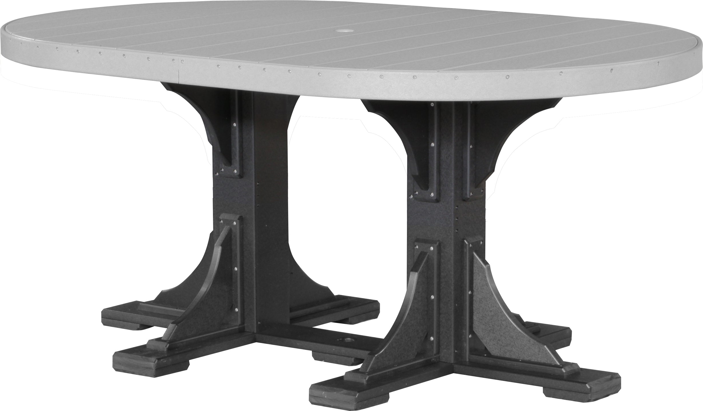 LuxCraft Deluxe Poly 4' x 6' Oval Table Set #1