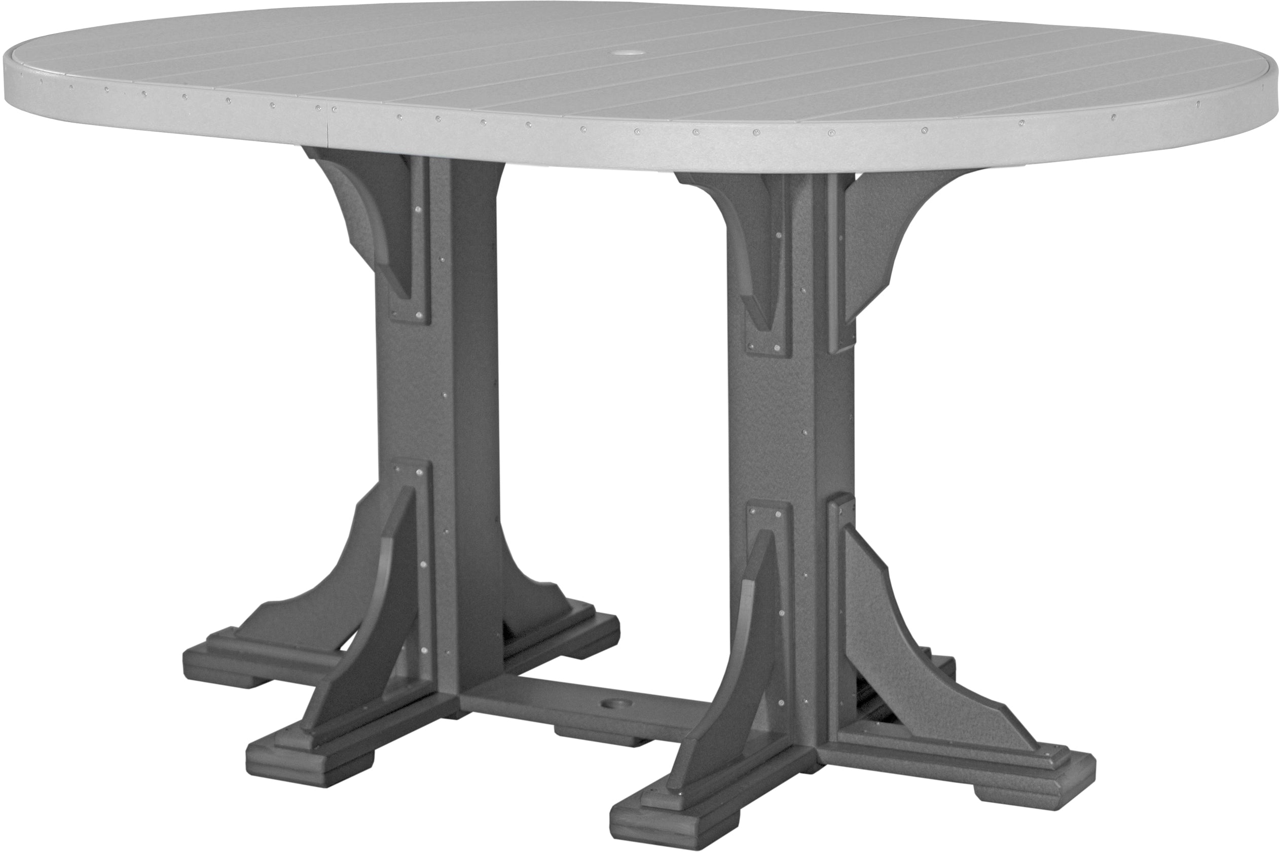 LuxCraft Deluxe Poly 4' x 6' Oval Table Set #1