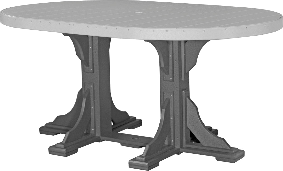 LuxCraft Deluxe Poly 4' x 6' Oval Table Set #1