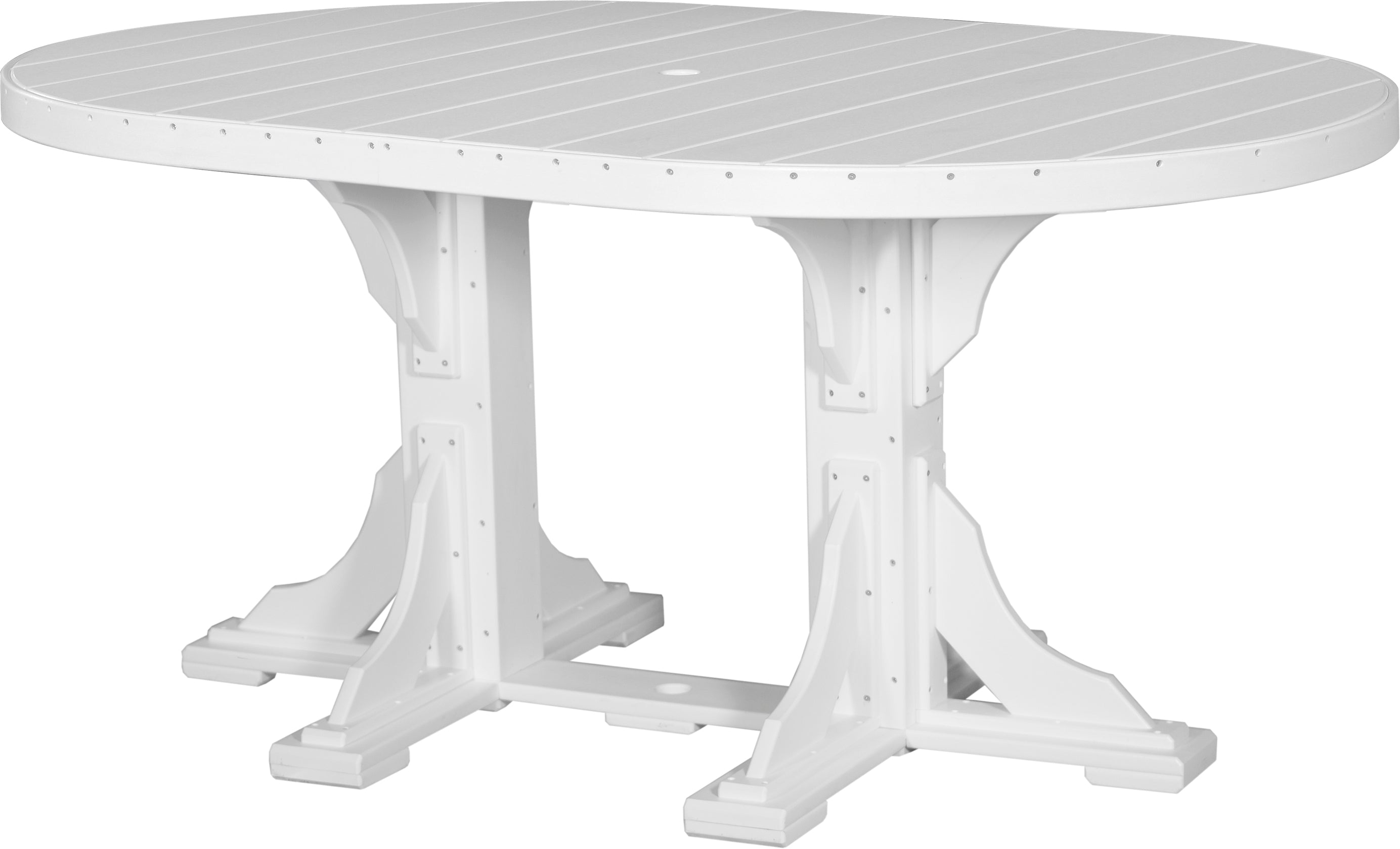LuxCraft Deluxe Poly 4' x 6' Oval Table Set #1