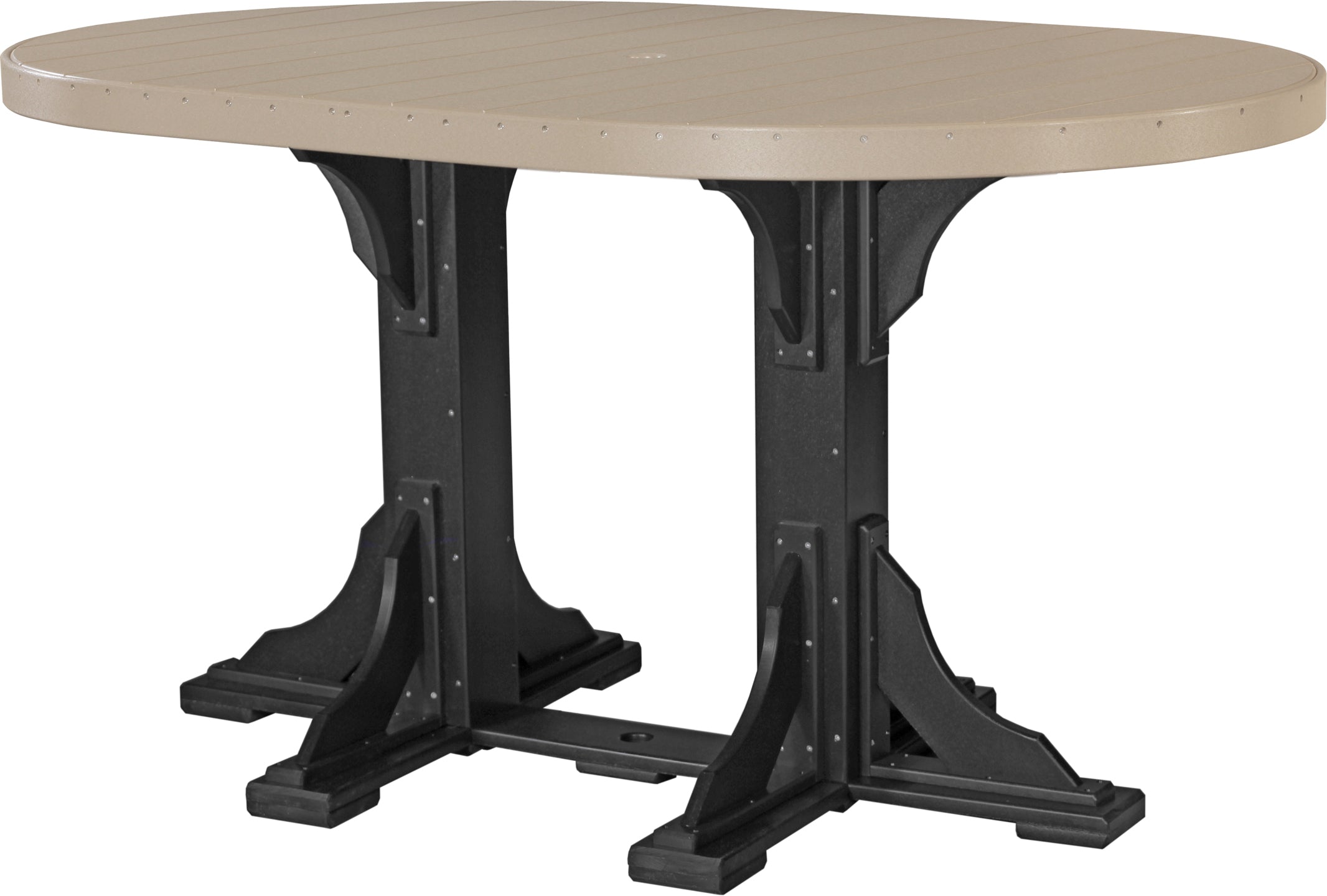LuxCraft Deluxe Poly 4' x 6' Oval Table Set #1
