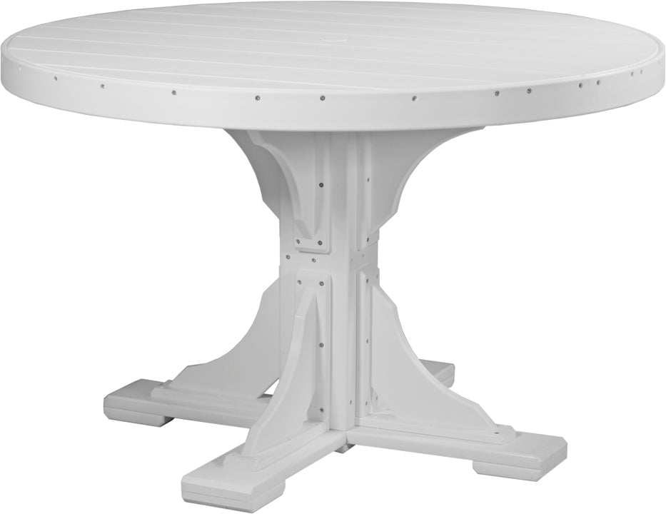 LuxCraft Deluxe Poly 48" Round Table Set #1