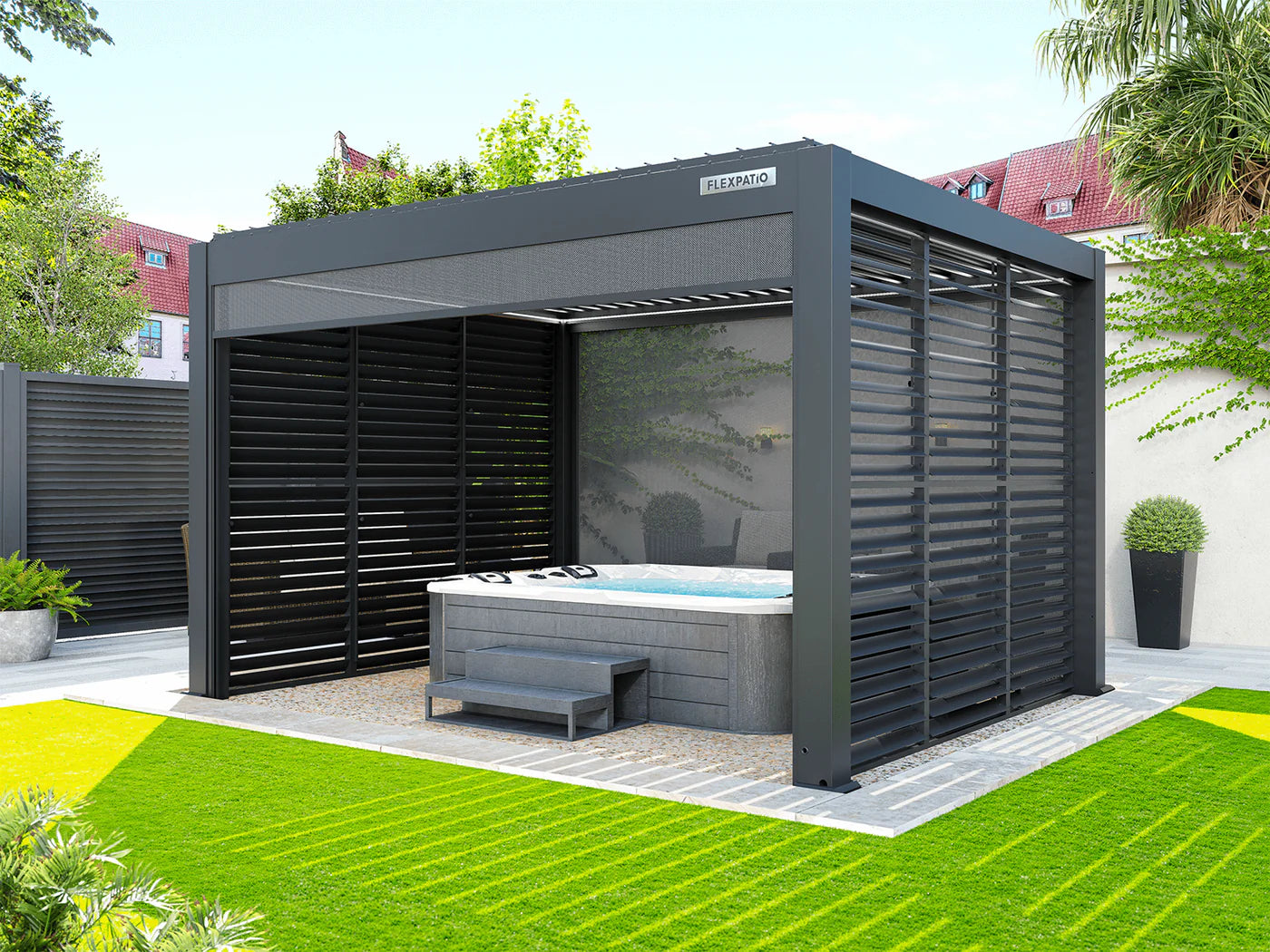 FlexPatio POWER+ Motorized Louvered Pergola