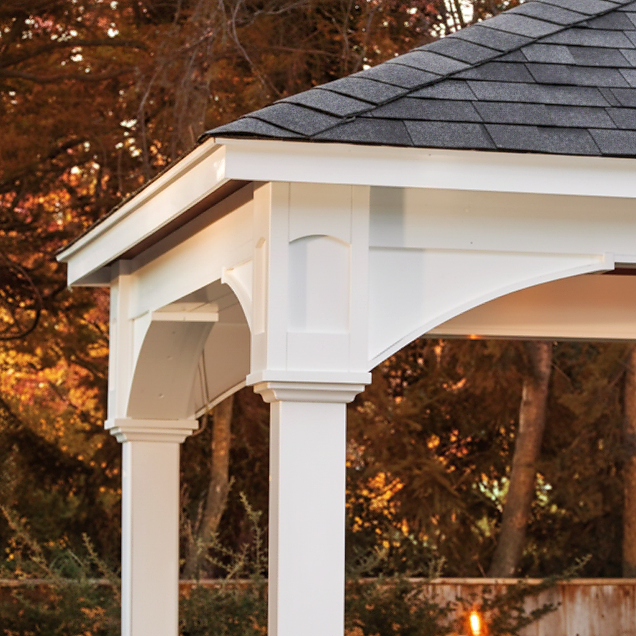 Country Lane Gazebos 14′ x 18′ A-Frame Almond Vinyl Pavilion