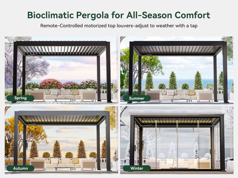 FlexPatio POWER+ Motorized Louvered Pergola