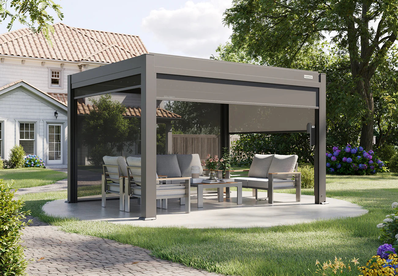 FlexPatio 7-Seat Outdoor Sofa Set with Coffee Table