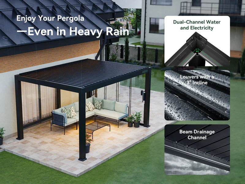 FlexPatio POWER+ Motorized Louvered Pergola