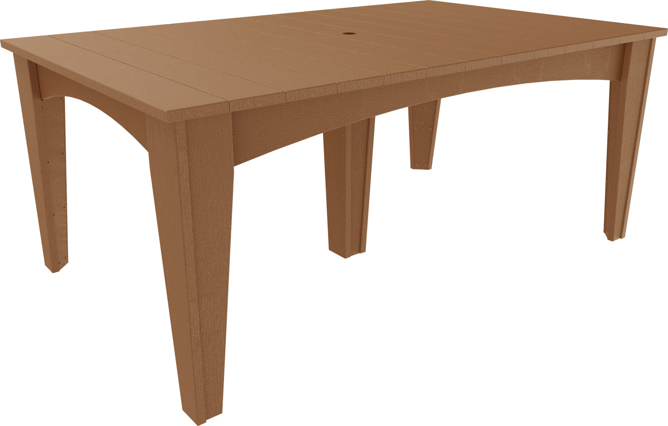 LuxCraft 44" x 72" Island 7-Piece Dining Table Set