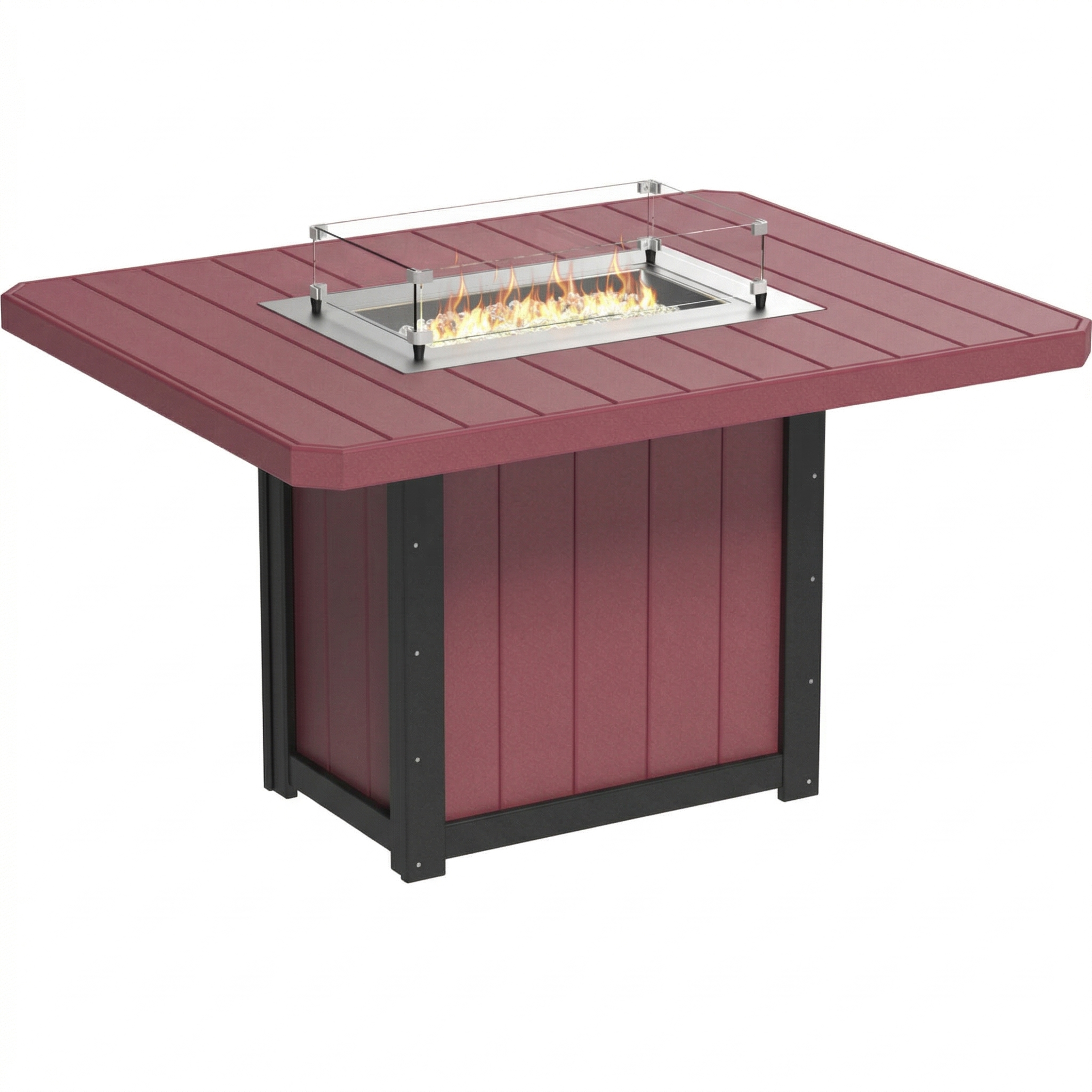 LuxCraft Lumin 62" Rectangular Counter Height Fire Table