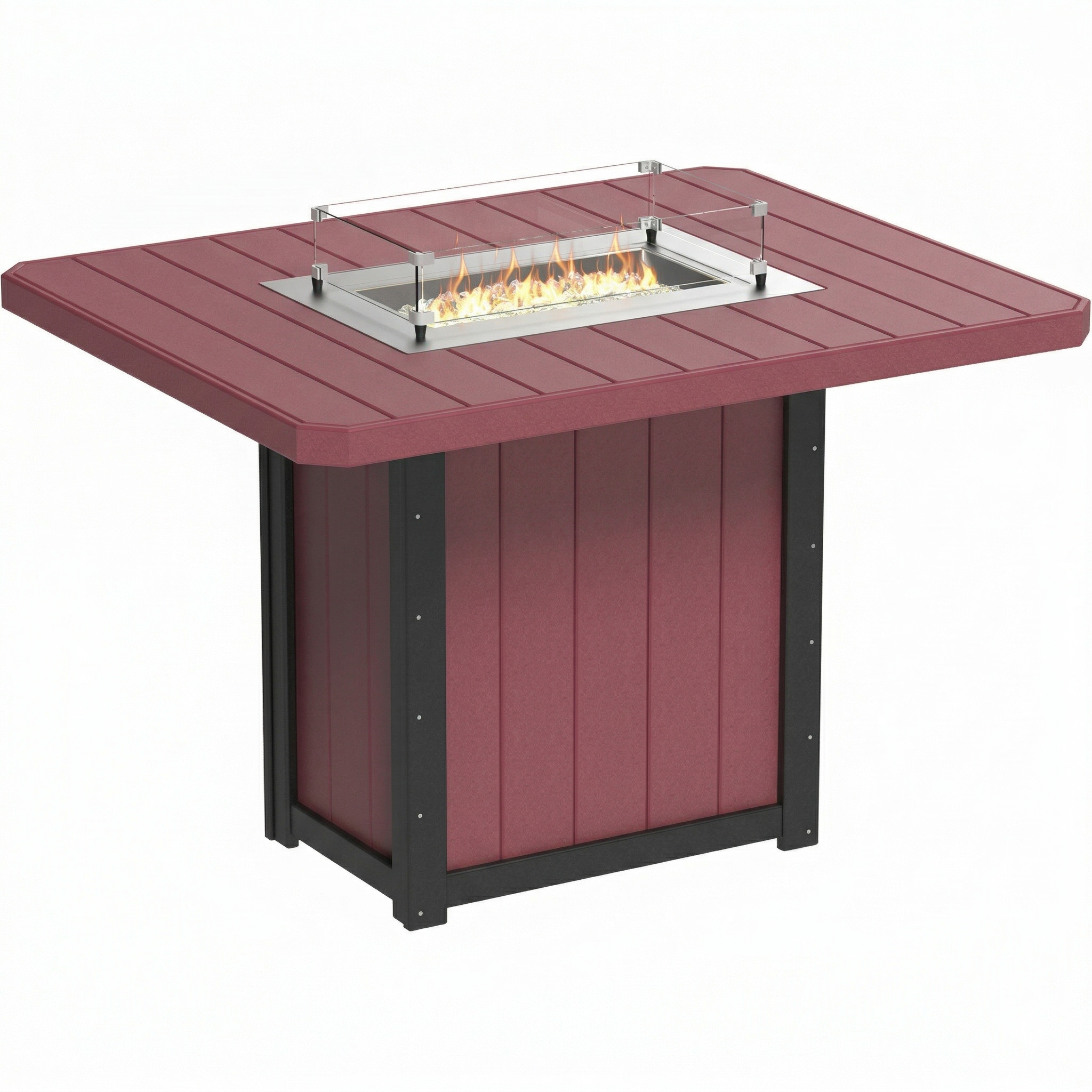 LuxCraft Lumin 62" Rectangular Bar Height Fire Table