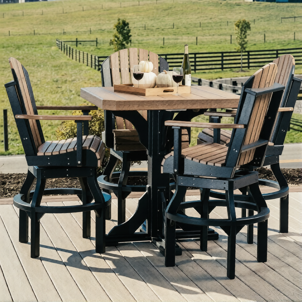 LuxCraft Deluxe Poly 41" Square Table Set #2