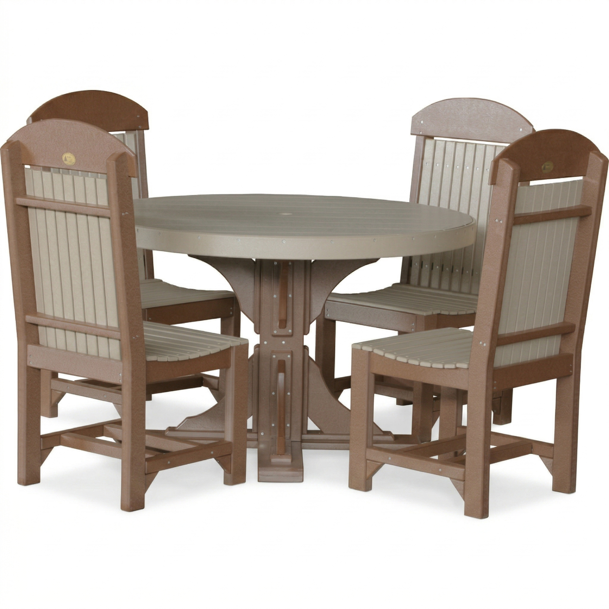 LuxCraft Deluxe Poly 48" Round Table Set #1