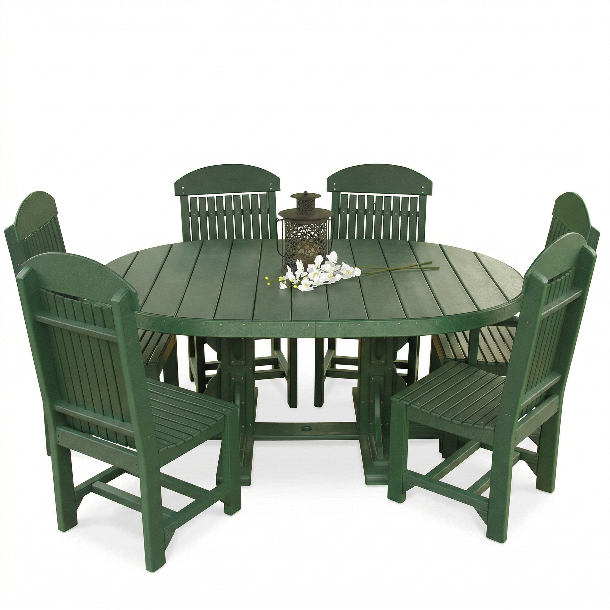 LuxCraft Deluxe Poly 4' x 6' Oval Table Set #1
