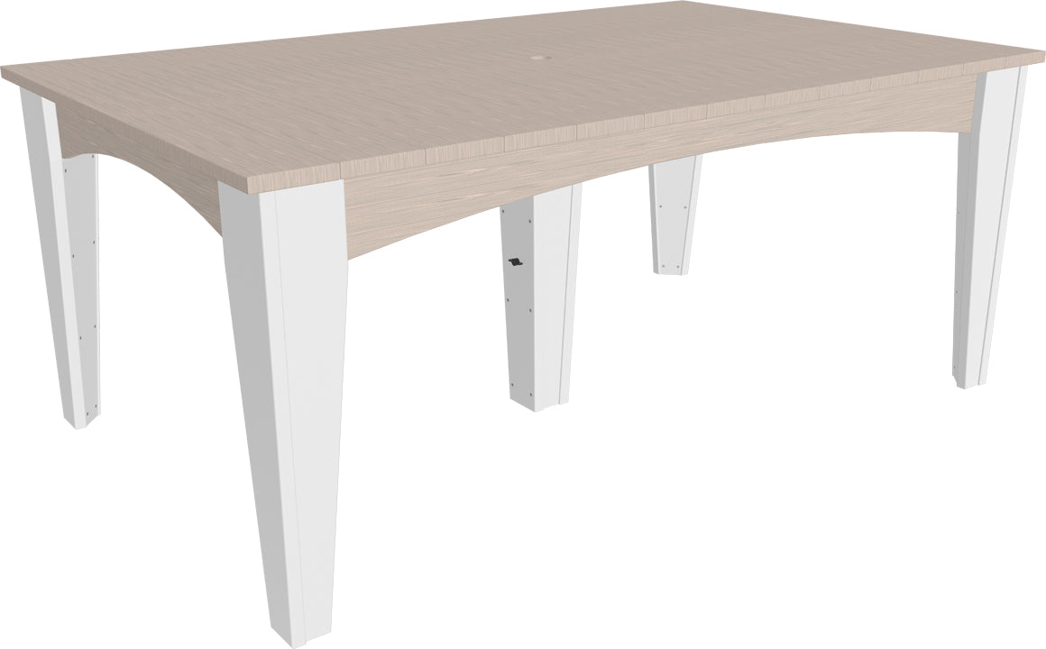 LuxCraft 44" x 72" Island 7-Piece Dining Table Set