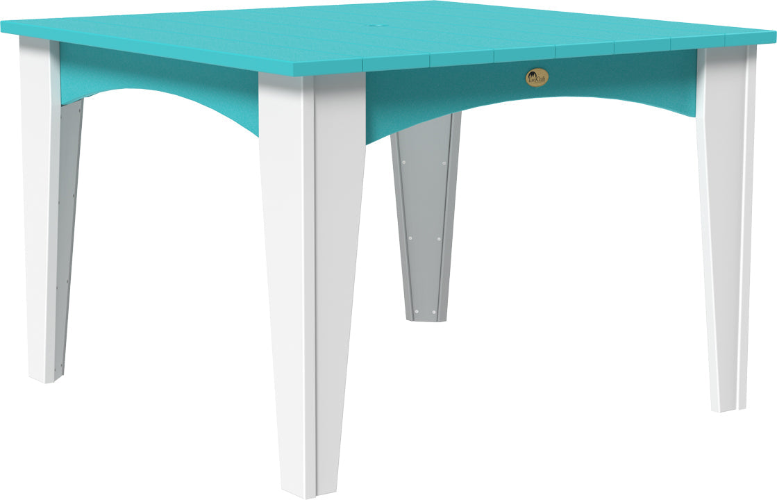 LuxCraft 44" Square Island 5-Piece Dining Table Set